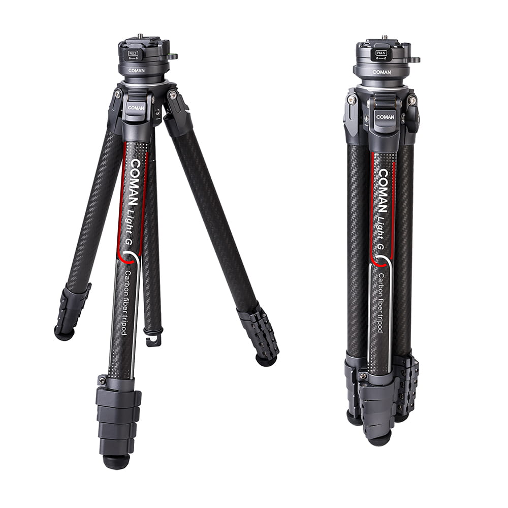 카본 삼각대 여행용 코만 라이트G 카메라 DSLR 가벼운 4단 삼각대 볼헤드포함 - 상세 이미지 3