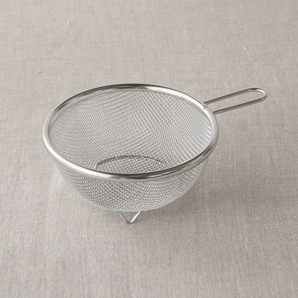아이자와공방 다리받침 스트레이너 물빠짐 스틸 손잡이 채반 15cm, 1개 - 상품 이미지