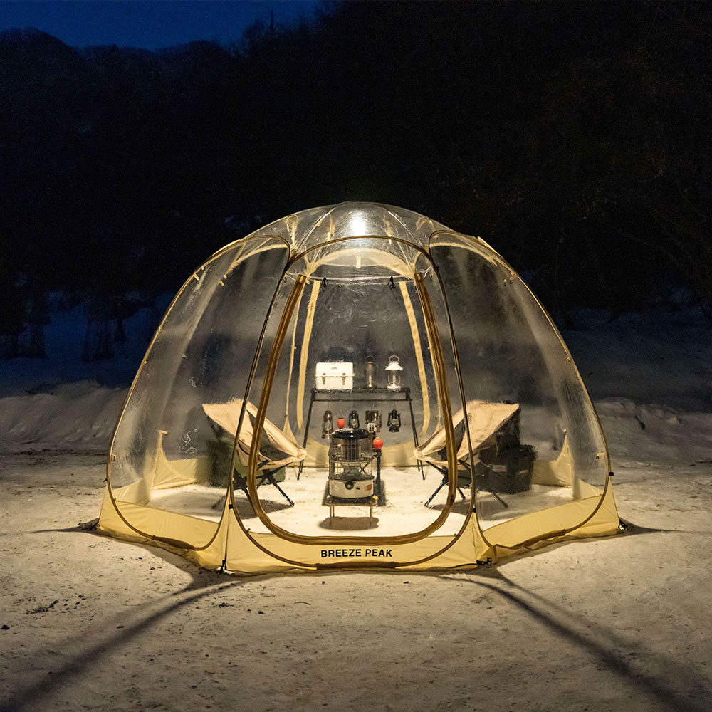 원터치 투명 돔 텐트 팝업텐트 호박 쉘터 우레탄창 초대형 6면