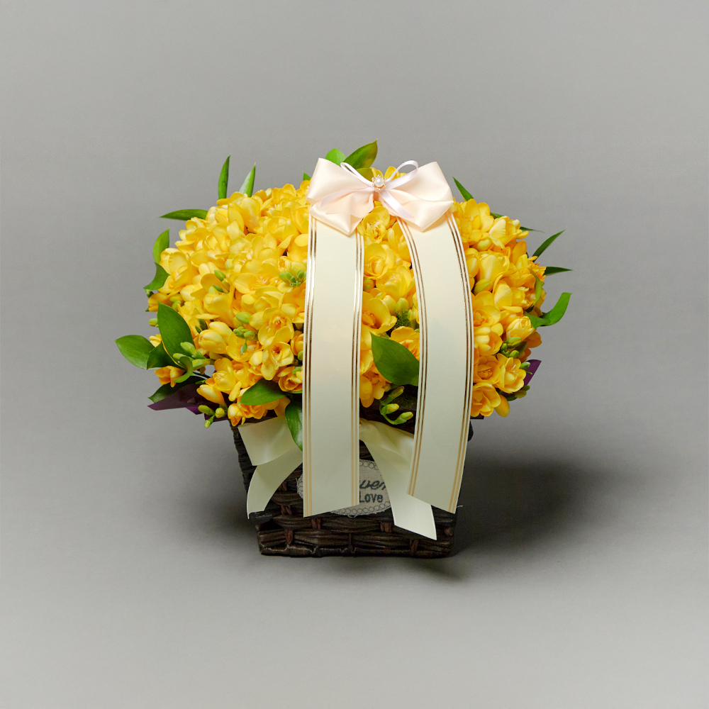노란 프리지아 플로라 플라워 꽃다발 생화 꽃바구니 생일 기념일 발렌타인데이 전국꽃배달 이미지 3