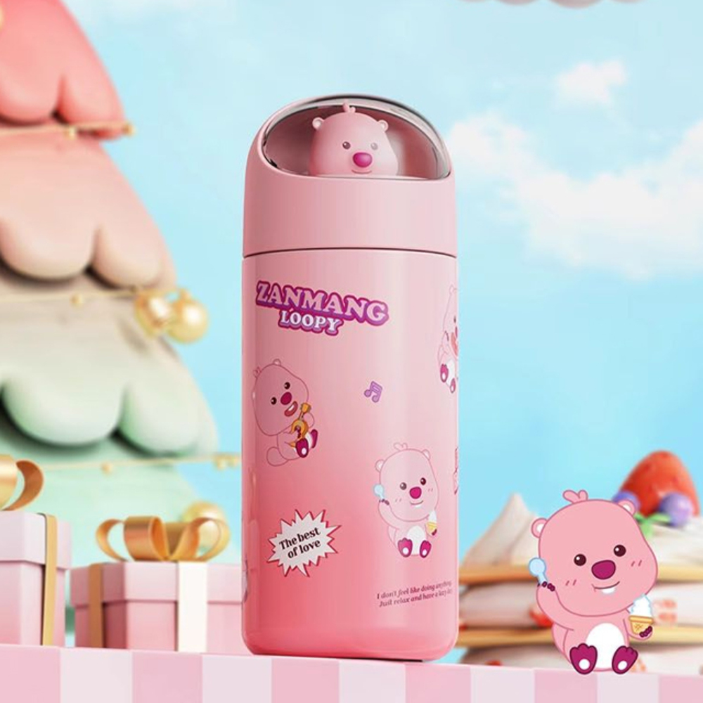 잔망 루피 우주 캡슐 텀블러 스텐 316 귀여운 캐릭터 어린이 휴대용 텀블러 350ml - 메인 이미지