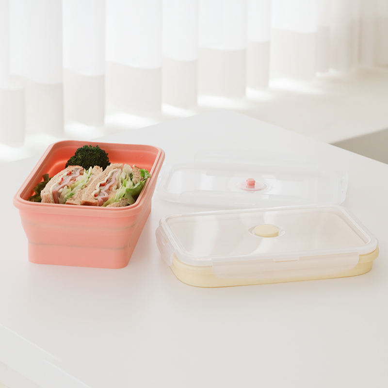 (1+1)릴리브 스팀홀 실리콘 접이식 밀폐용기 1200ml 총2P - 상세 이미지 3