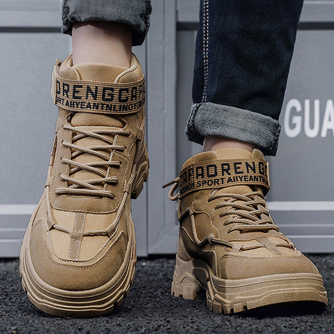 레터링 남자 워커 부츠 (전술화)