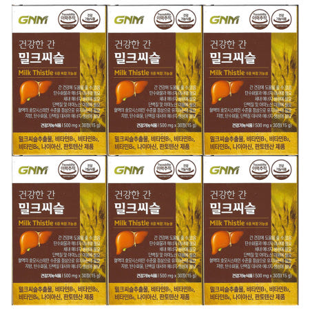 GNM자연의품격 건강한 간 밀크씨슬 500mg x 30정 x 6개