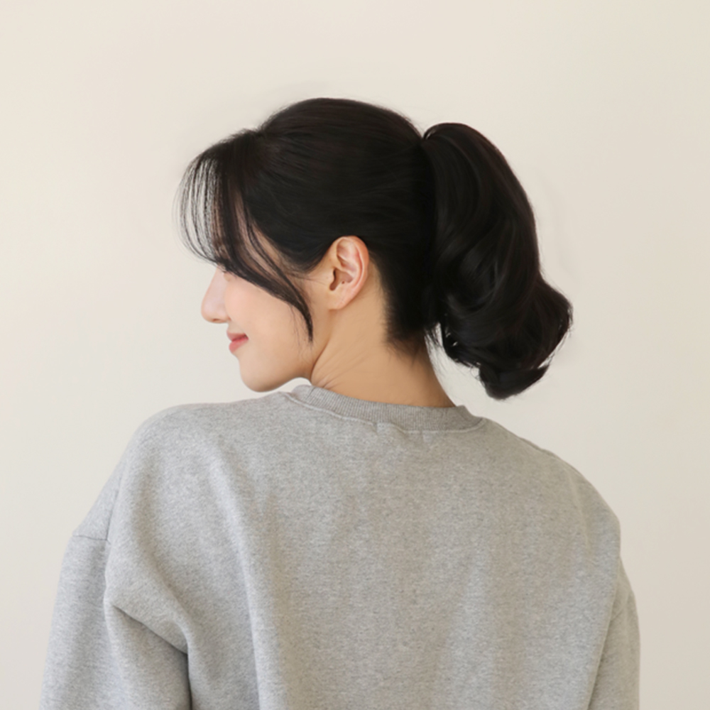 포니테일 가발 집게 머리 달비 숏레이어드 세팅펌 - 상세 이미지 5