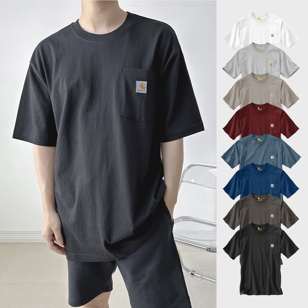 칼하트 K87 반팔티 워크웨어 포켓 반팔티셔츠