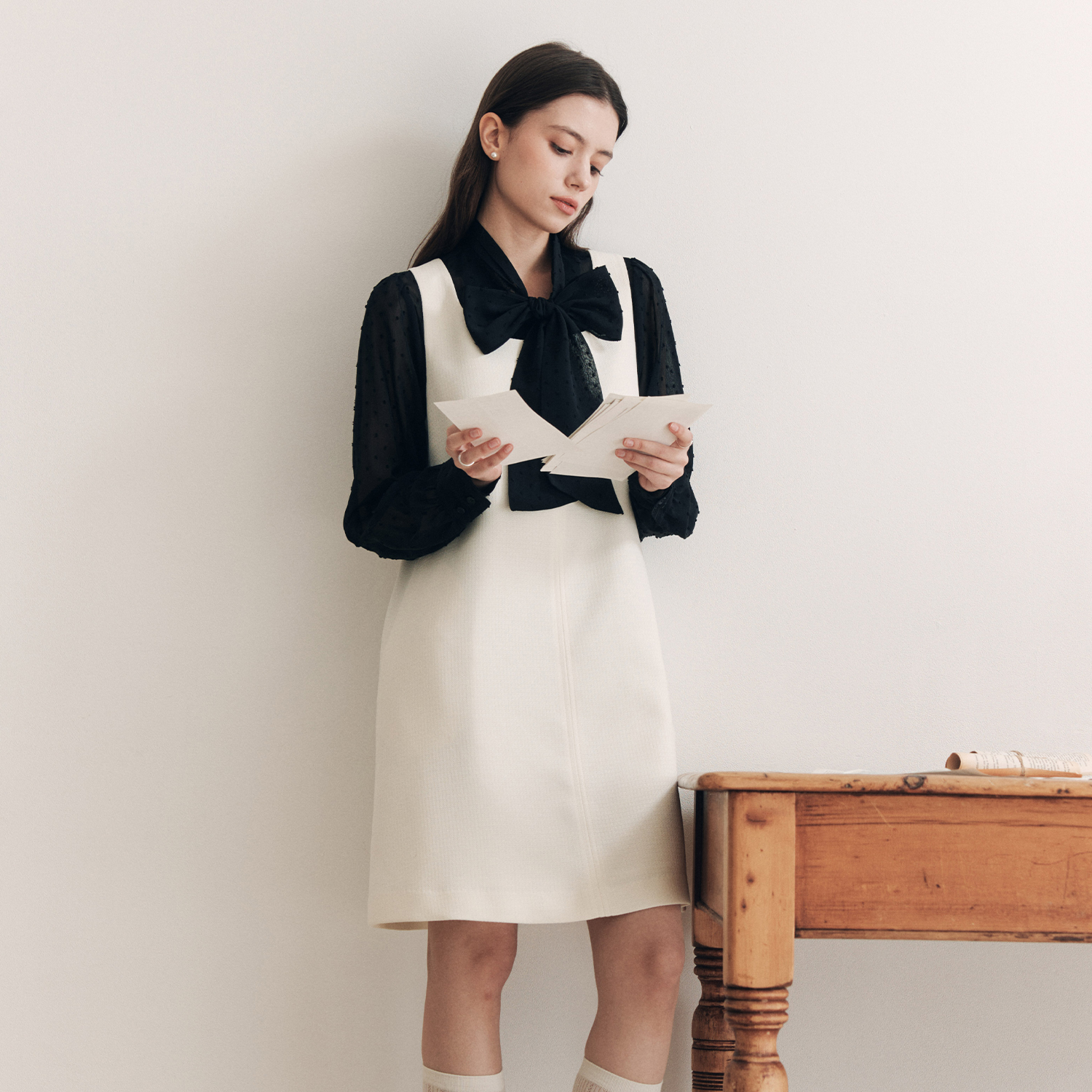 [제로스트릿]코지 트위드 원피스 COZY TWEED ONEPIECE / IVORY