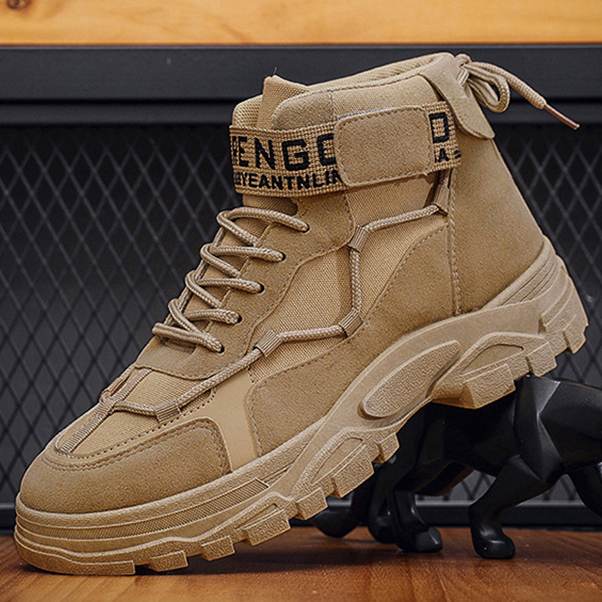 레터링 남자 워커 부츠 (전술화)