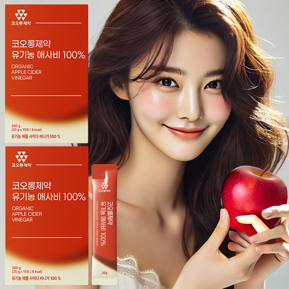 애사비 애플사이다비니거 사과식초 유기농 300ml, 2개