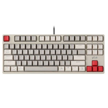 G-Clicker 유선 기계식 키보드,레트로 레드 슈퍼히어로 SPK87