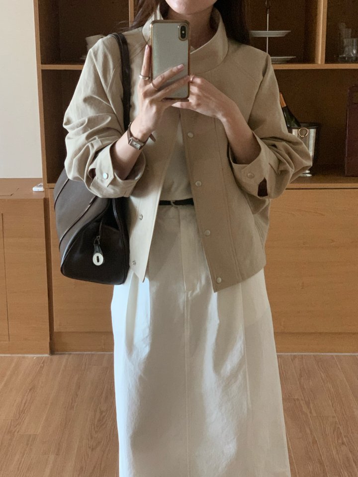 (당일일부)봄신상 탄탄 코튼 뮤어 하이넥 점퍼 똑딱단추 여성 오버박시 나그랑 블루종 자켓(86237) 상세 이미지 32