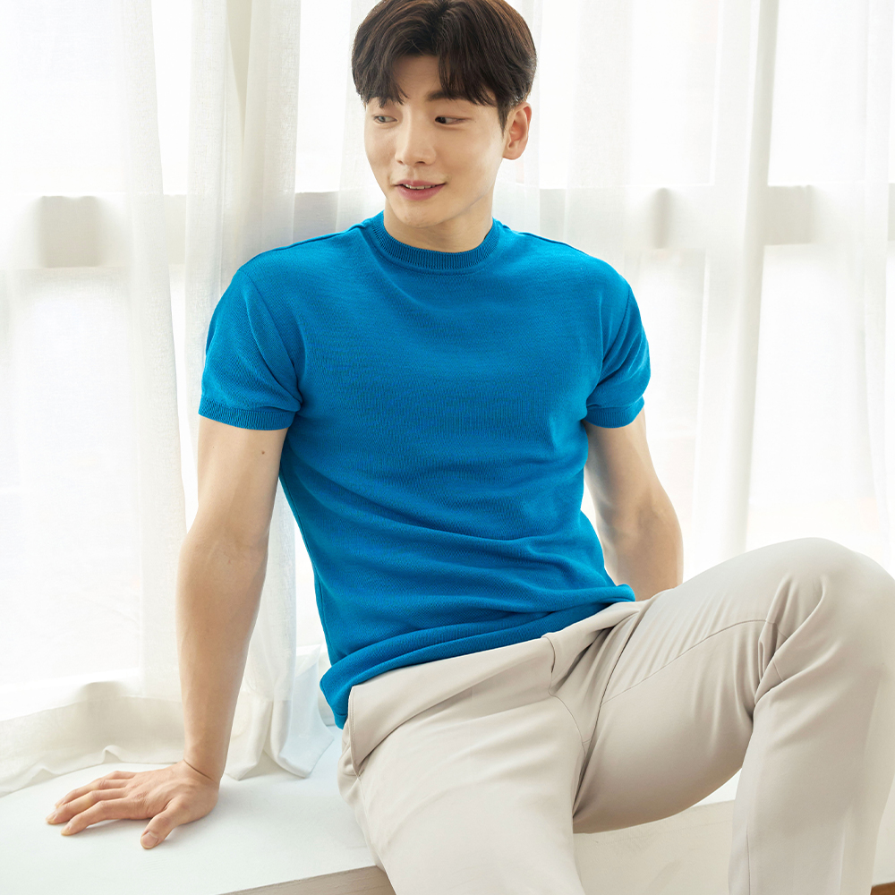 어깨 넓어보이는 남자 머슬핏 반팔 아이스 쿨링 티셔츠 이미지 4
