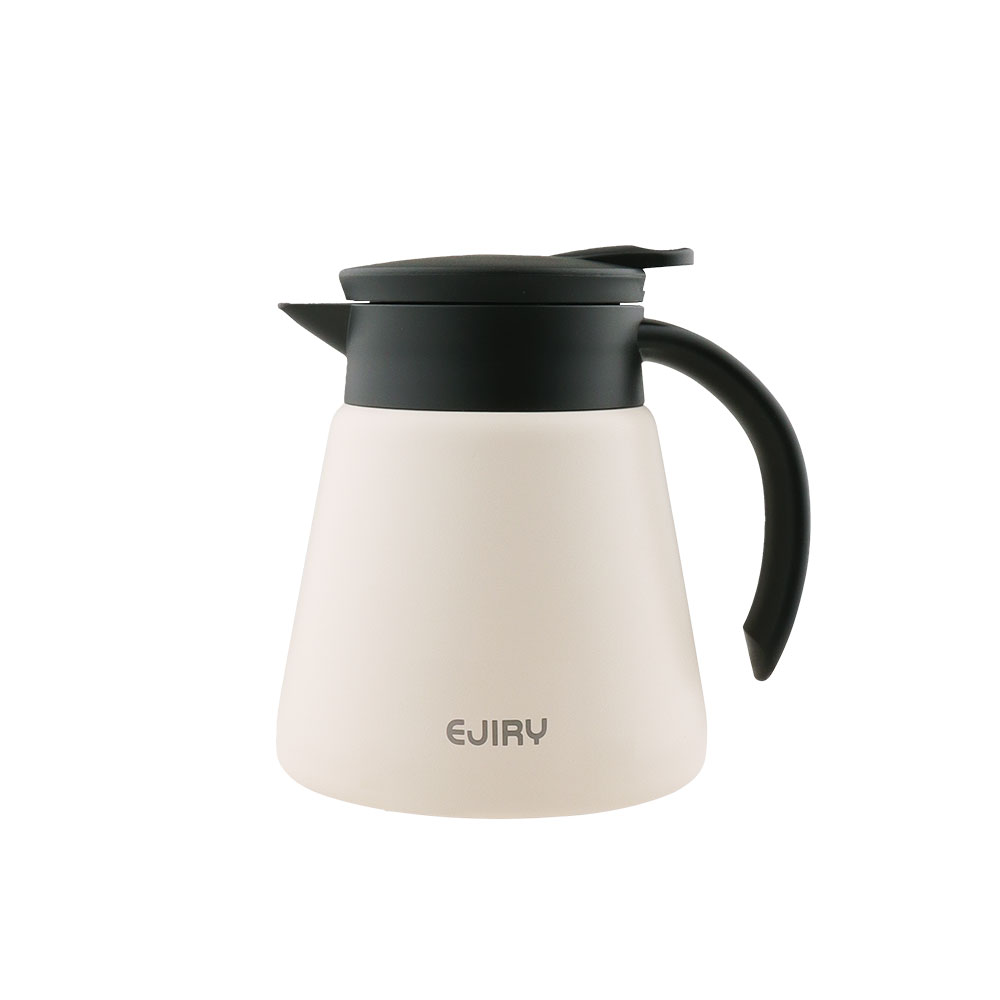 에지리 테이블팟 스텐 보온보냉 주전자 600ml, 프림아이보리