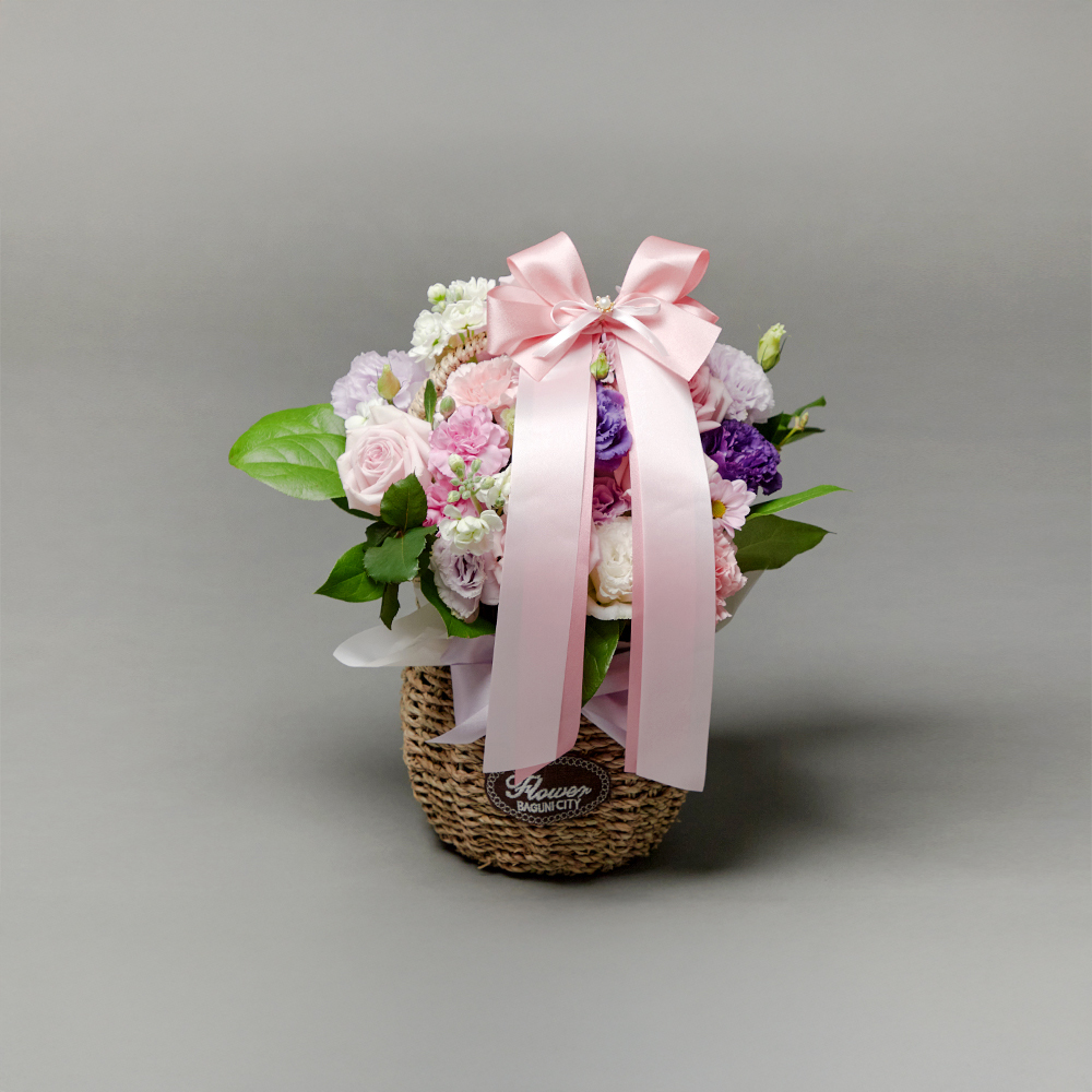 리시안셔스 플로라 혼합 플라워 꽃다발 생화 꽃바구니 생일 기념일 발렌타인데이 전국꽃배달