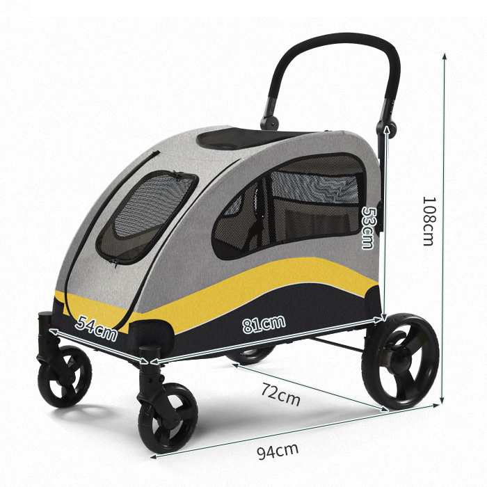 개과천선 그레딘 강아지 유모차 메쉬망 대형견 웨건 투명창 다견다묘