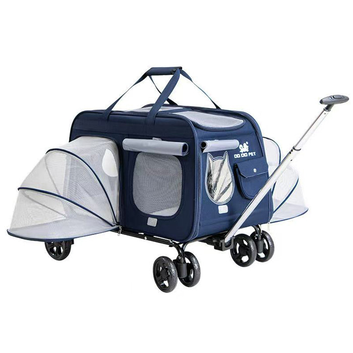 개과천선 프리블 강아지 유모차 대형견 웨건 투명창 메쉬창 다견다묘