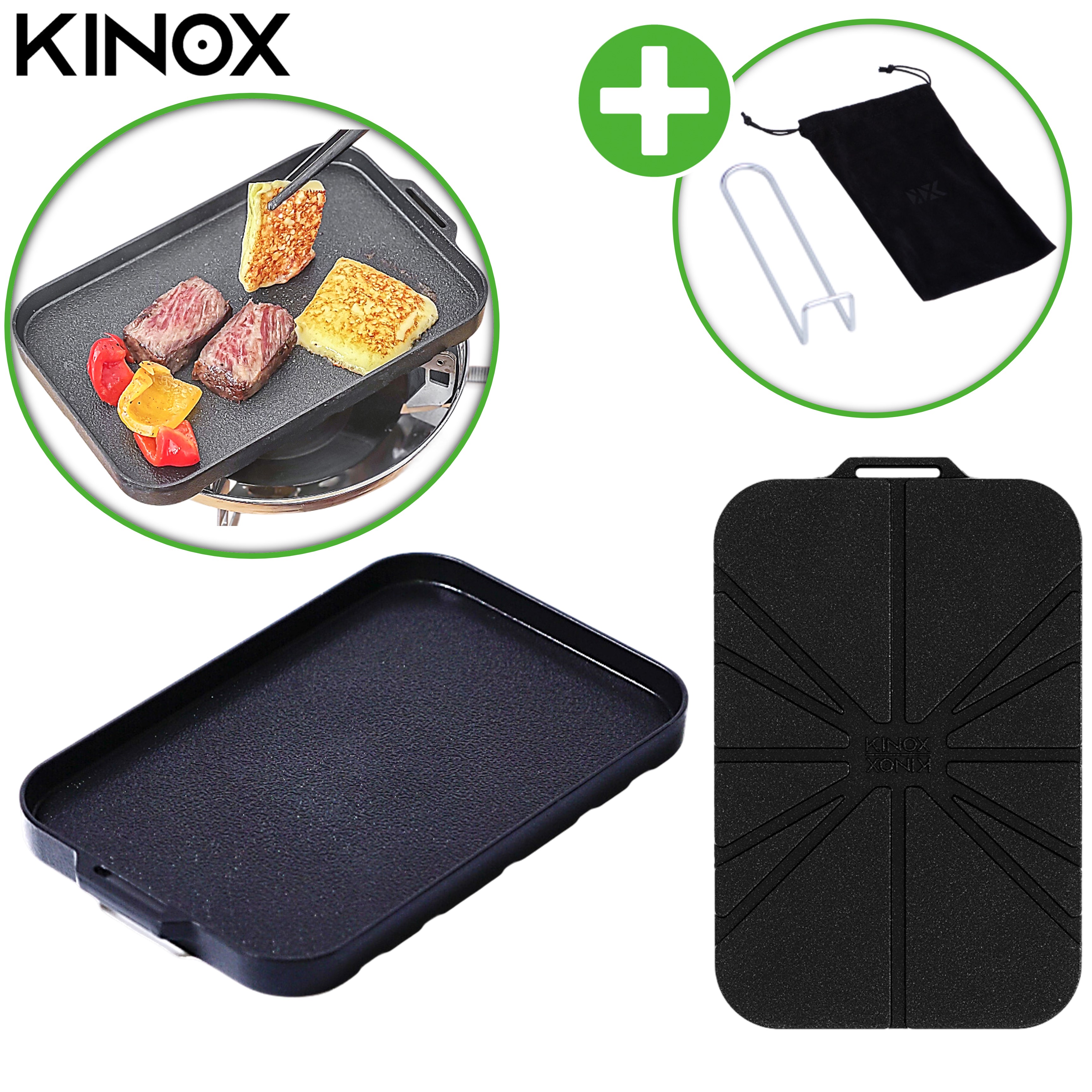 키녹스 불판 팬 미니 후라이팬 코팅팬 멀티핏 엠보 손잡이 세트