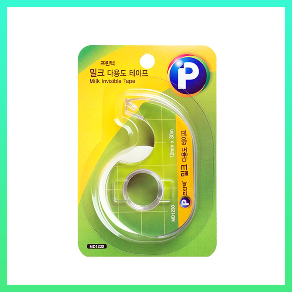 디스펜서 12x30 밀크 테이프 디스펜서, 사무 용품, 포장 문구류, 커터, 홀더, 거치 : 더오라문구