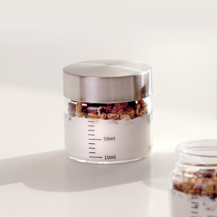 눈금유리병 내열유리 밀폐 주스병 우유병 두유 수제청 이유식 요거트 드레싱 100ml, 1개 - 상품 이미지