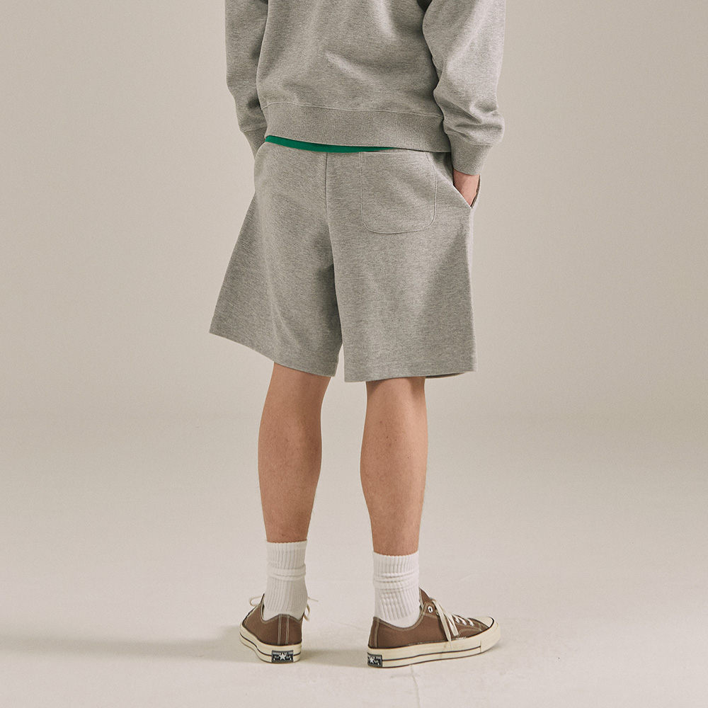 베이직하우스 버뮤다팬츠 6부 트레이닝 밴딩 스웻쇼츠 반바지 - 상세 이미지 5