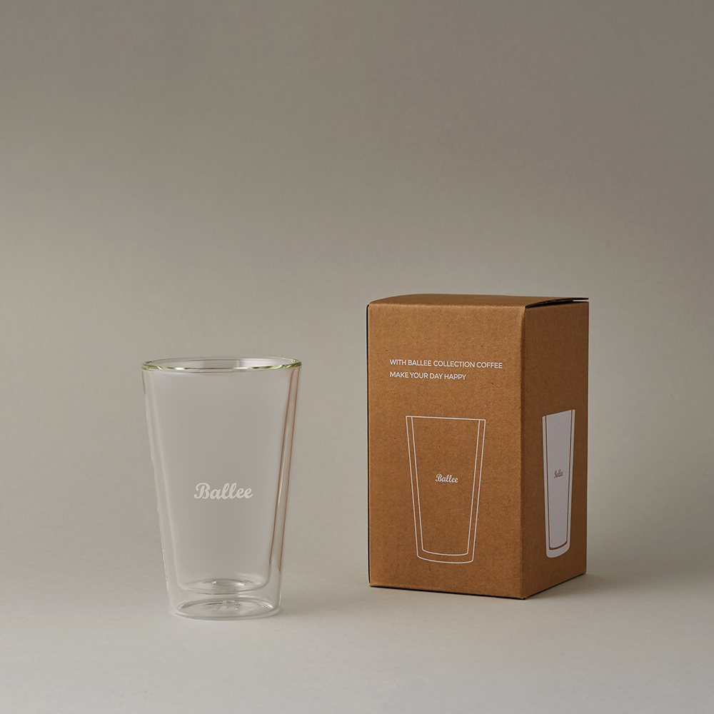 발르 더블월 글라스 이중 내열 유리컵 유리잔 350ml - 메인 이미지