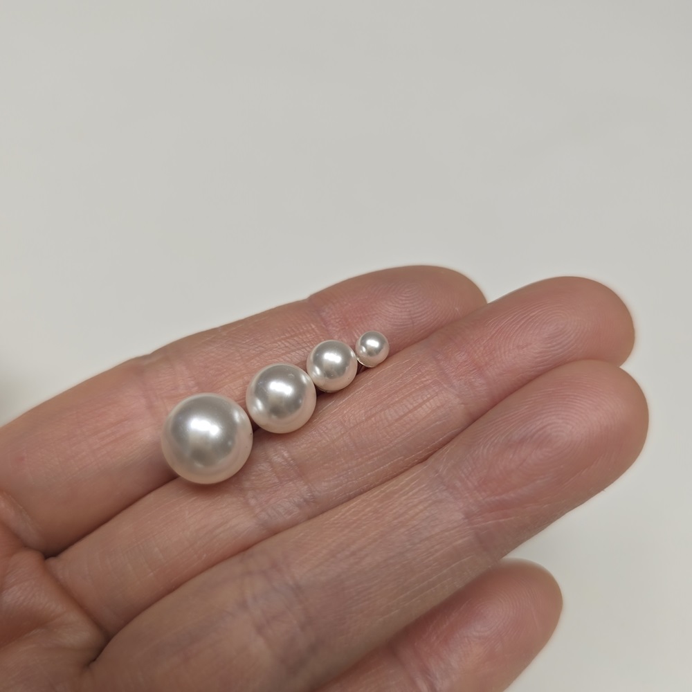 스와로브스키진주귀걸이 4mm 6mm 8mm 10mm 작은 흑진주귀걸이 왕진주