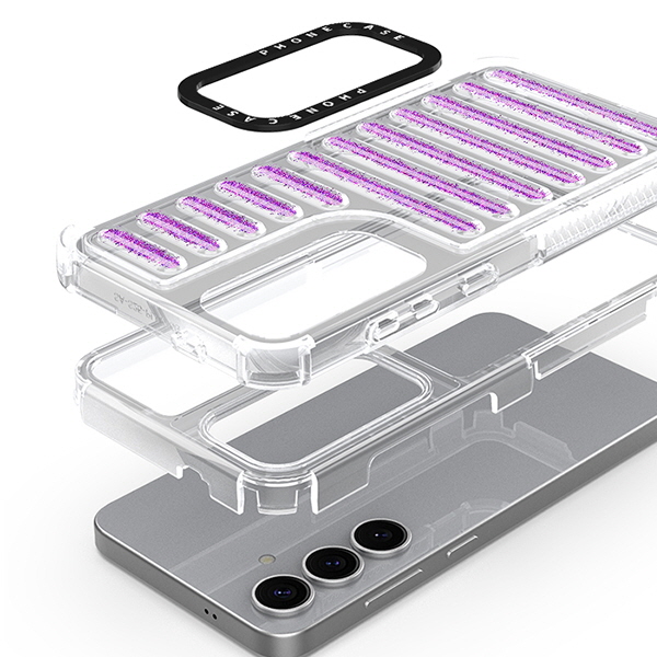갤럭시S25 울트라 젤하드 투명 글리터 에어백 범퍼 핸드폰 케이스 - 상세 이미지 3