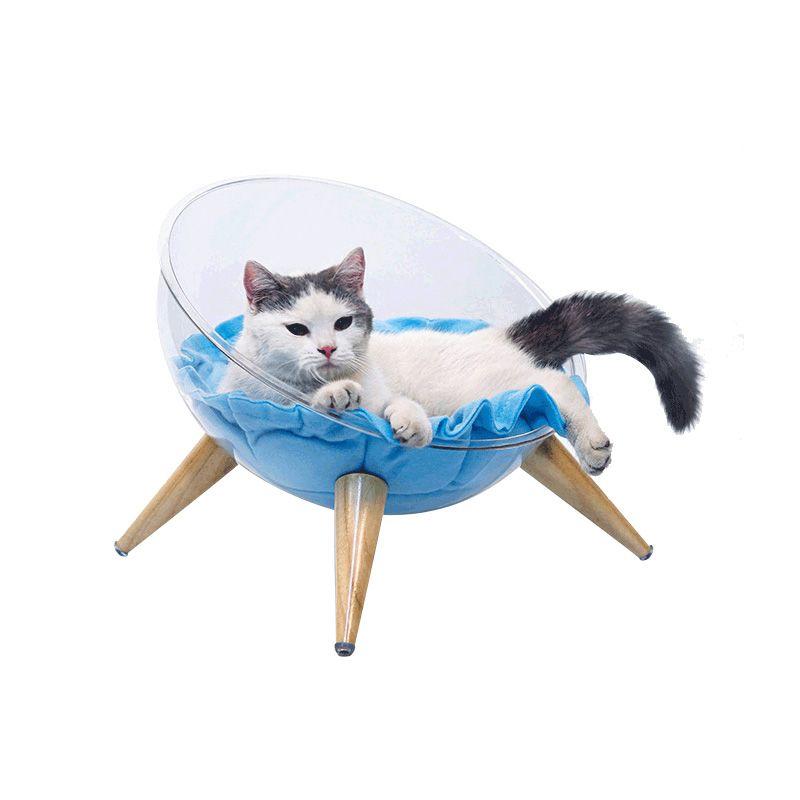 고양이캣폴 투명 놀이터 스크래쳐 해먹 캣폴 캣타워 그레이 36cm - 상품 이미지