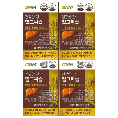 GNM자연의품격 건강한 간 밀크씨슬 500mg x 30정 x 4개
