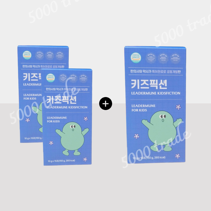 [2+1] 리더뮨 키즈픽션 어린이 발효녹용 추출 단백질 3박스 (45포) : 오천상사