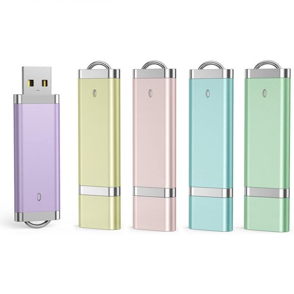 Aiibe USB 해외 노트북 선물 5팩 8GB 플래시 드라이브 엄지 컬러풀 8G 2.0 메모리 스틱5가지 혼합 색상 블루 그린 옐로우 핑크 퍼플... 