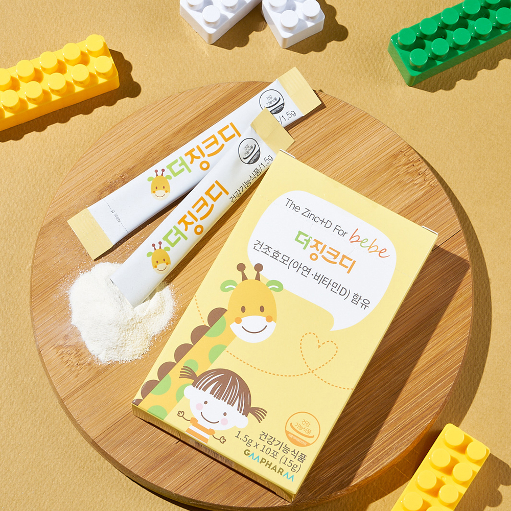 지엠팜 더징크디 아기 어린이 아연 비타민D 유아 키즈 면역력 영양제 30포, 3개 - 상세 이미지 4