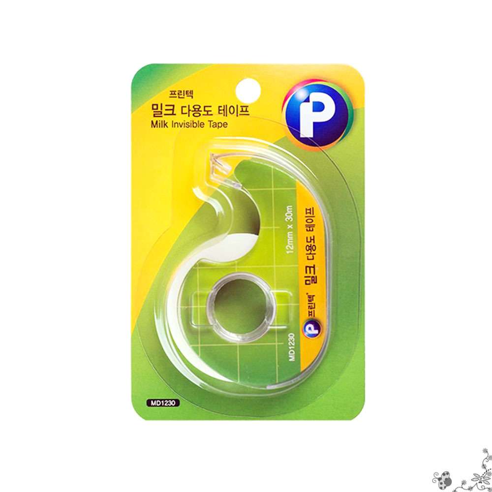 디스펜서 12x30 밀크 테이프 디스펜서, 사무 용품, 포장 문구류, 커터, 홀더, 거치 : 더오라문구