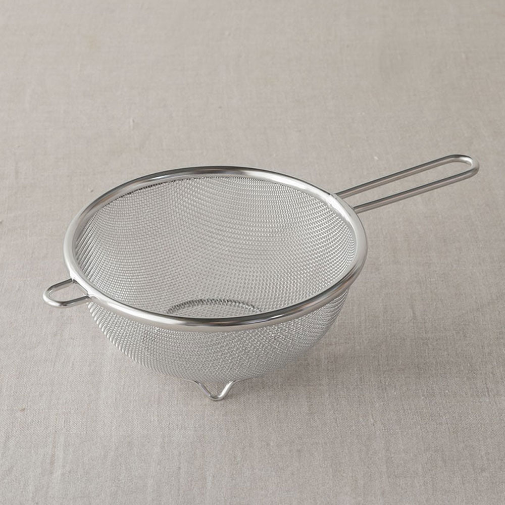아이자와공방 다리받침 스트레이너 물빠짐 스틸 손잡이 채반 16cm, 1개 - 상품 이미지