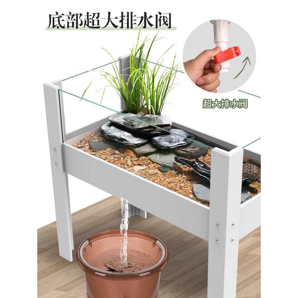 거북이 어항 반수생 키우기 구피 가재 집 이동식 상자 80cm - 상세 이미지 5