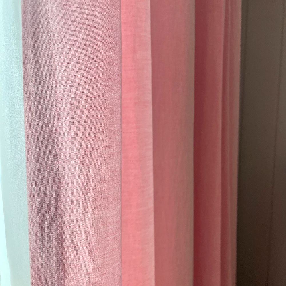 바이아미 멜란 무지 아이방 키즈 커튼 꽃핑크 맞춤제작