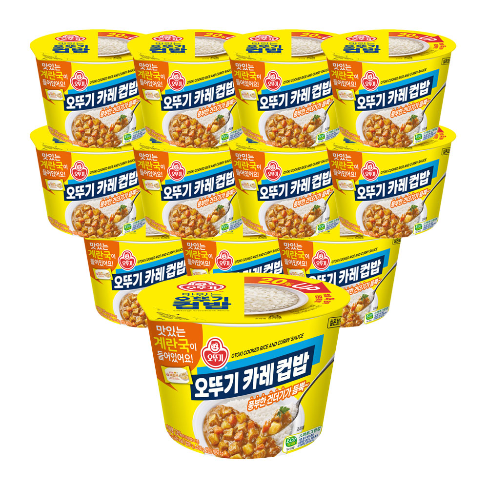 오뚜기 컵밥 오뚜기카레덮밥+즉석 계란국 컵밥 325g 12개 - 상품 이미지