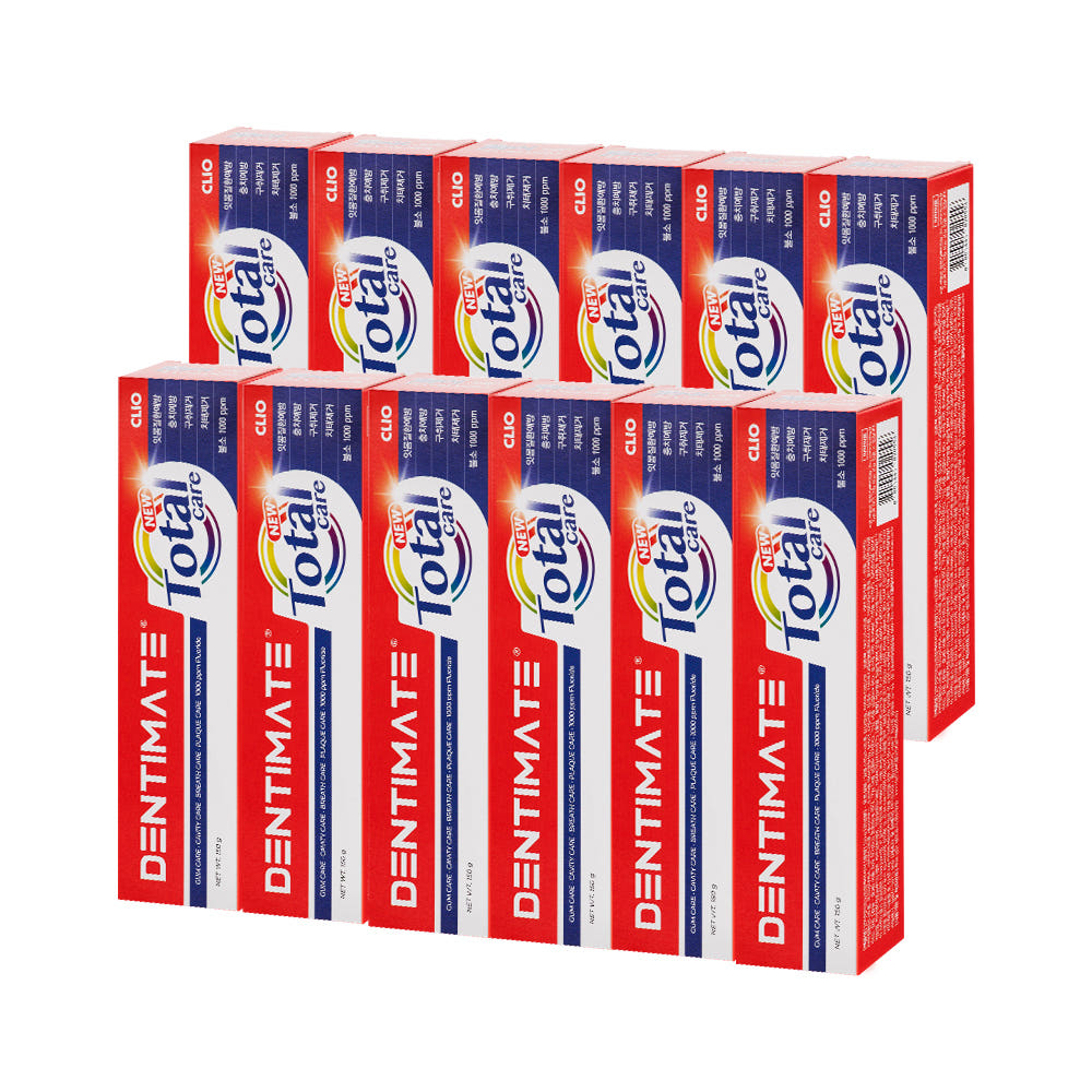 크리오 덴티메이트 올인원 뉴 토탈케어 치약 150g 12개 + 칫솔 4개