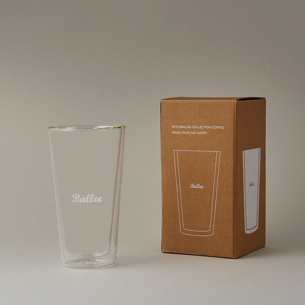발르 더블월 글라스 이중 내열 유리컵 유리잔 500ml - 상품 이미지