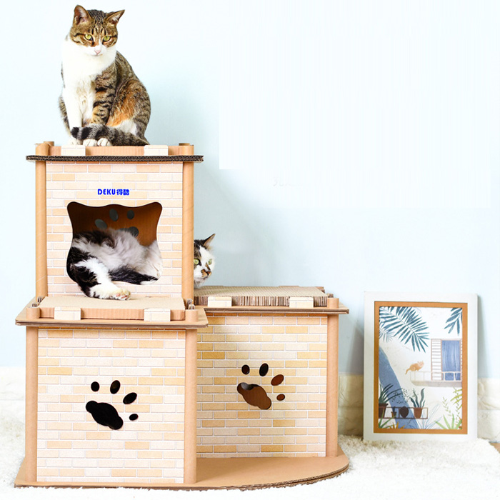 개과천선 어몽드 포우타 고양이 스크래쳐 하우스 발톱관리 다묘용 스트레스 해소 이미지 6