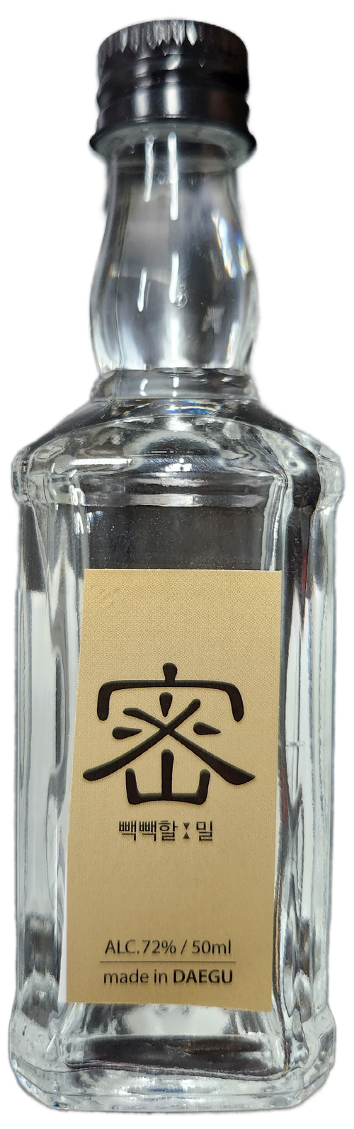 맛있는 쌀 막걸리로 만든 전통 증류식 소주 밀72% 100ml - 상품 이미지