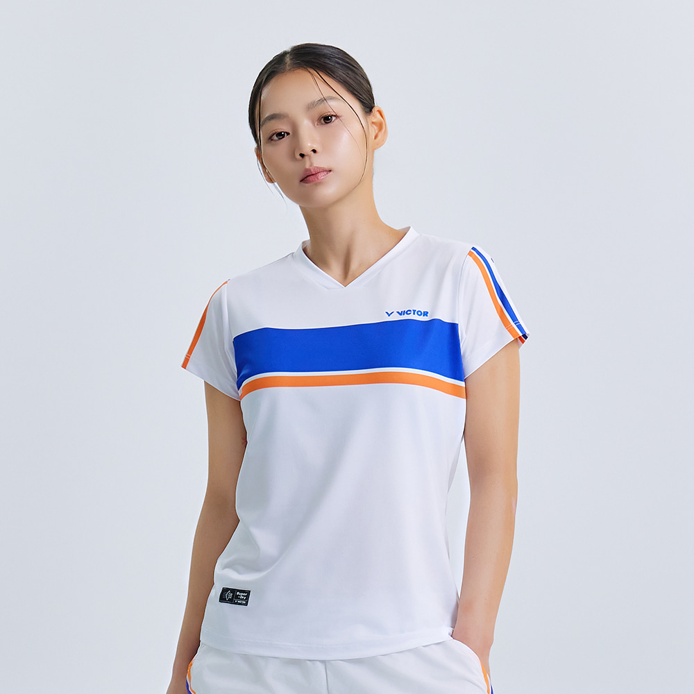 빅터 VICTOR 아울렛 Flex Pro 반팔 티셔츠 여성용 25AGW001F 배드민턴 탁구 스쿼시 스포츠웨어 - 상품 이미지