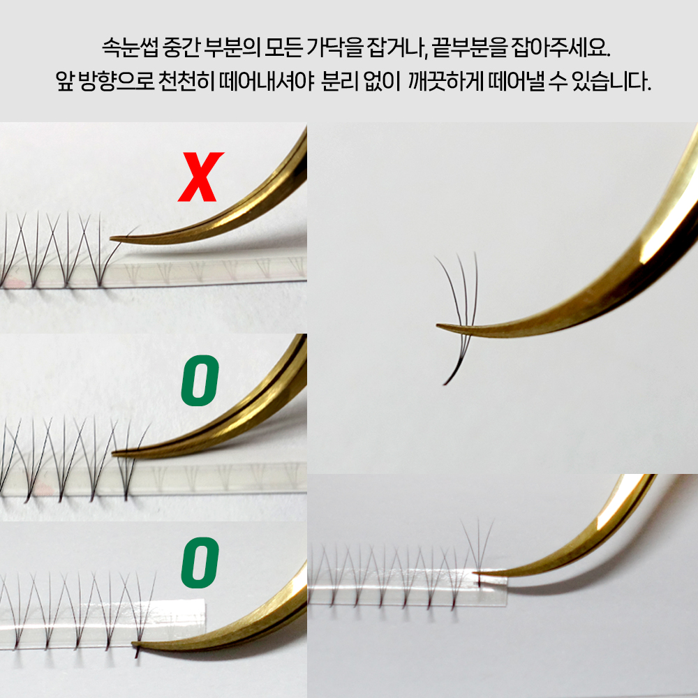 대용량 러시안볼륨 깨비아이 3D 5D 가닥 속눈썹 부분 미라클 : 조은뷰티 스토어
