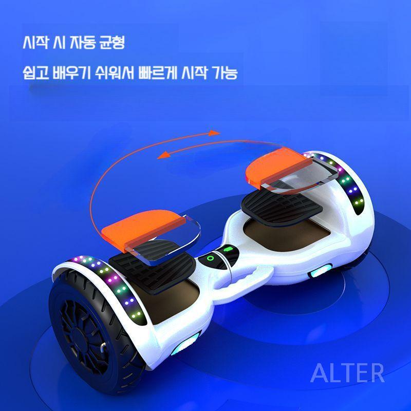 투휠 전동보드 카트 전동휠 두발 호버보드 6.5인치 화이트 기본형 - 상세 이미지 3