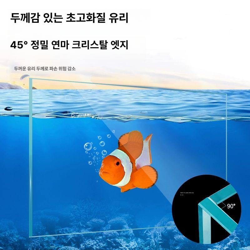 자동청소어항 물고기 열대어 미니 무환수 수족관 편리한 화이트 사이드 필터 표준 - 상세 이미지 5