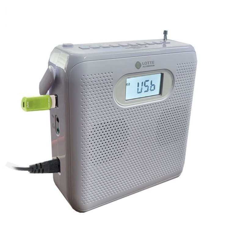 MP3 라디오 외부단자 롯데핑키500 백색 CD플레이어 - 상품 이미지