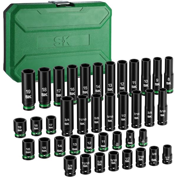 SK 소켓 세트 40피스 크롬 몰리브덴 깊이 및 얕은 소켓 SK01525 : 사르미르
