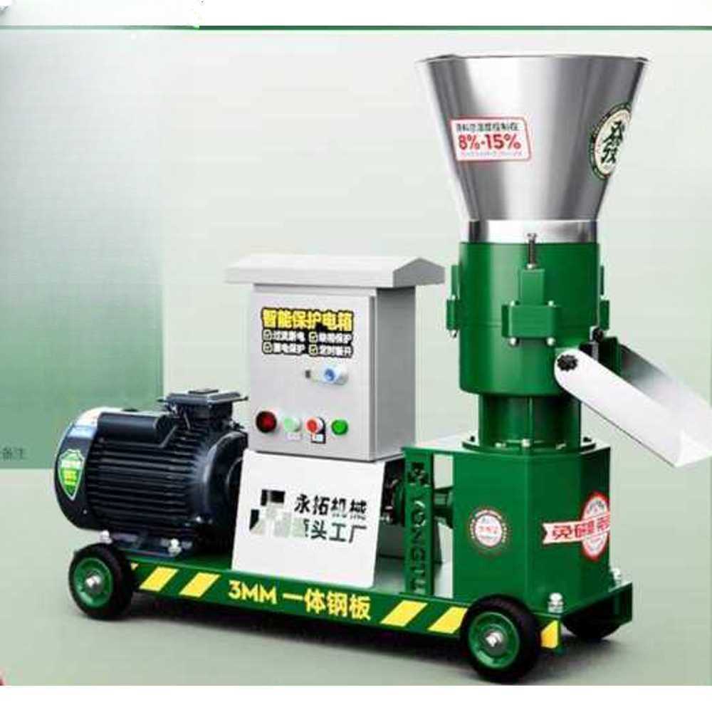 펠렛제조기 톱밥 배합기 닭 조류 가축 먹이 알갱이 125형-구리모터/220V/4.5kw - 상품 이미지