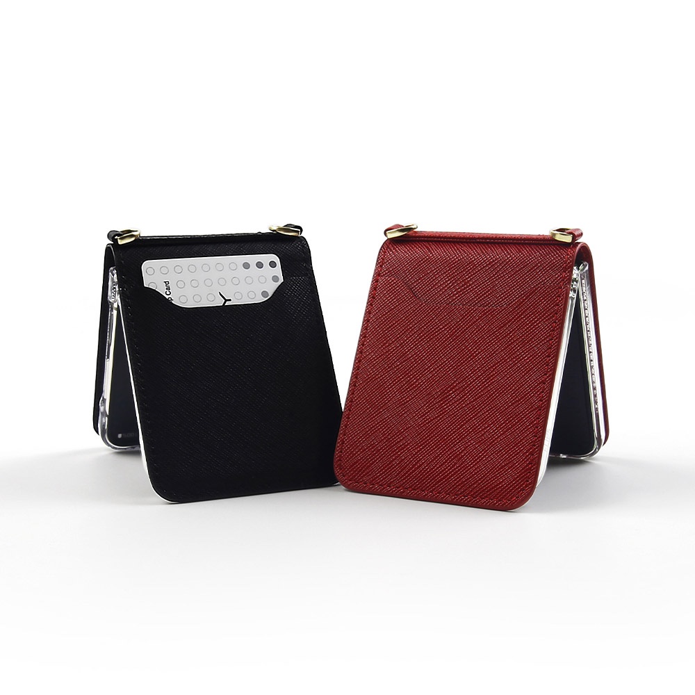 갤럭시 Z플립 케이스 힌지보호 카드 수납 포켓 레드, 갤럭시Z 플립5 - 상품 이미지