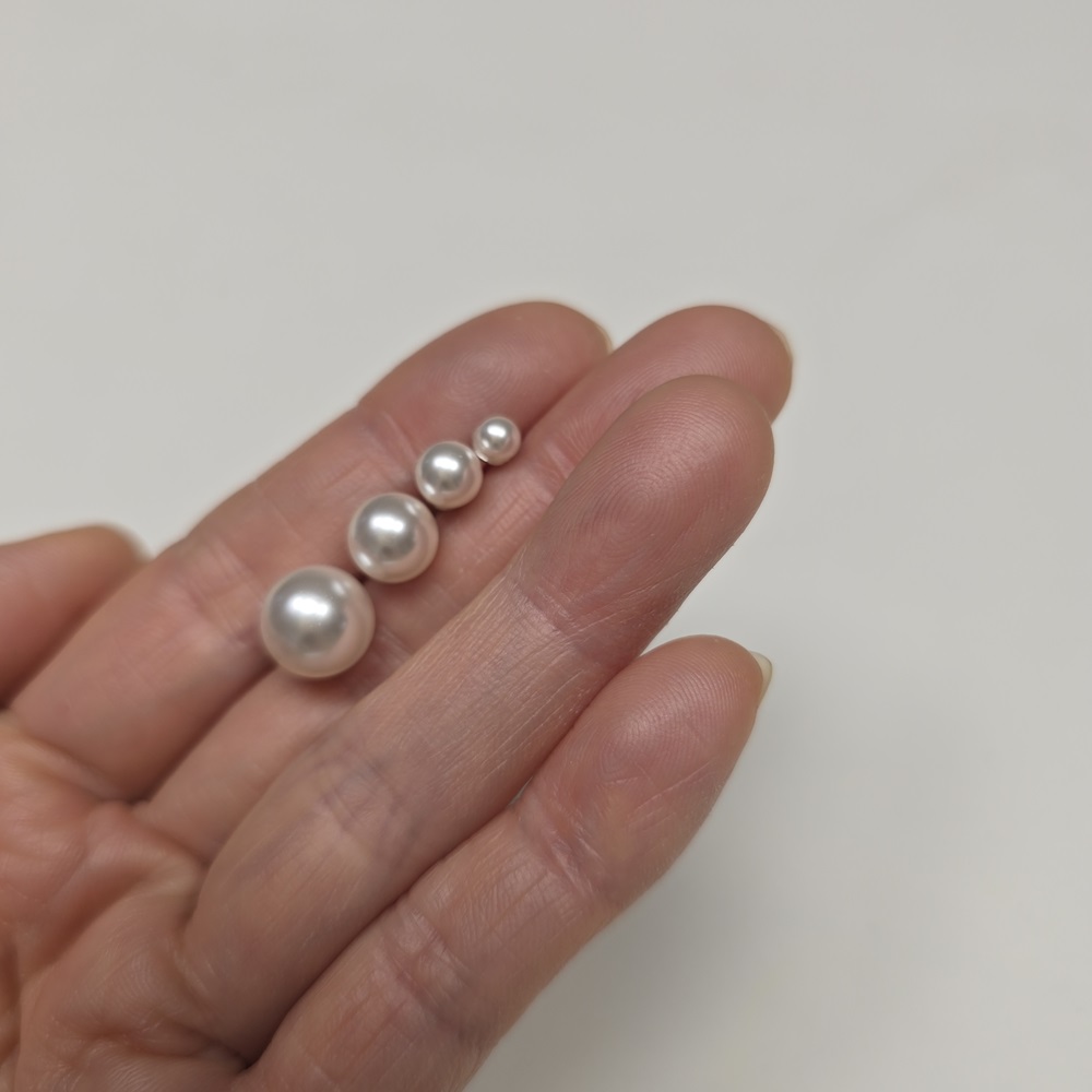 스와로브스키진주귀걸이 4mm 6mm 8mm 10mm 작은 흑진주귀걸이 왕진주